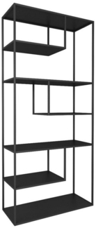 Standregal Vehmaa 85 x 35 x 188 cm Schwarz [en. casa]