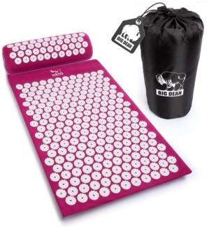 BigDean Akupressurmatte Massagematte mit Kissen & Hülle zur Steigerung des Wohlbefindens (1-St)