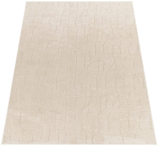 KADIMA DESIGN Teppich waschbar Struktur Wohnzimmer schmutzabweisend Teppich Kurzflor, Läufer, Höhe: 16 mm, Florhöhe: 12 mm, 100% Polyester, Läufer, 80x150 cm, Creme