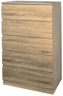 HTI-Living Kommode Kommode mit 5 grifflosen Schubladen Thekla Sonoma (Stück, 1 St, 1 Kommode), Sideboard