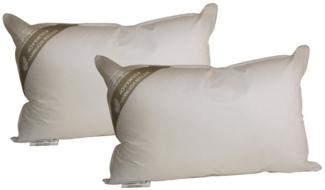 Betten Hofmann Kunstfaserkopfkissen 2 Stück Hofmanns Basic Allergiker Kopfkissen Faserkissen 40x60 cm, Bezug: 100% Baumwolle, Kopfkissen, Rückenschläfer, Seitenschläfer