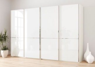 Musterring Schwebetürenschrank Imola W inkl. Einlegeböden und Kleiderstangen, mit Glastüren und Aufleistungen