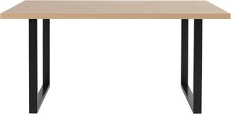 FORTE Tables Esstisch, Holzwerkstoff, Braun/Schwarz, 140 x 74,7 x 90 cm