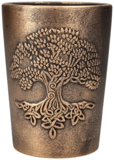 Figuren Shop GmbH Blumentopf Blumentopf - Lebensbaum by Lisa Parker - Pflanzentopf Fantasy Bronze D