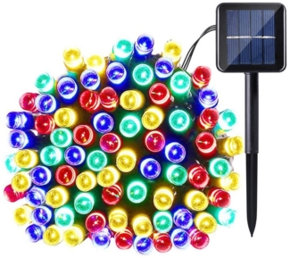 Merry 2024 LED-Lichterkette LED-Lichterkette,10/20M Solar Lichterkette,Weihnachtslichter, Lichtsensorsteuerung,8 Funktionen,IP44 Wasserdicht,für Innen und Außen