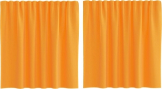 vidaXL Vorhang Voile Vorhänge mit Schlaufen 2 Stk. Orange 140x140 cm, (1 St)