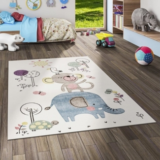 Pergamon Kinderteppich Kinder Teppich Maui Kids Lustige Tiere Bunt, Rechteckig, Höhe: 13 mm