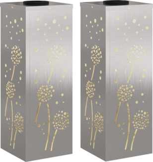 vidaXL Solar LED Weg Licht 2 pcs Edelstahl Edelstahl 879769