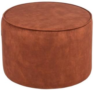 LABEL51 Pouf Tibo 55x55x40 cm Rostbraun Velours 443965