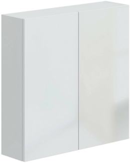 Dmora Hängeschrank Apollosa, Oberschrank, Wandschrank, Multifunktionaler Zusatzschrank, 60x16 h60 cm, Glänzendes Weiß