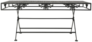 Couchtisch, Sofatisch Klappbar Vintage-Stil Metall 100 x 50 x 45 cm Schwarz