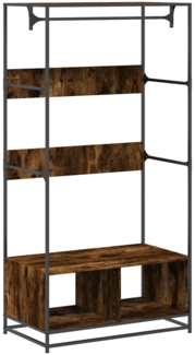 vidaXL Kleiderständer Räuchereiche 90x50x180 cm Holzwerkstoff 849296