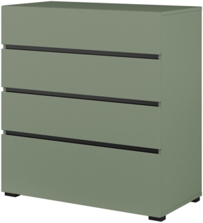 Home affaire Schubkastenkommode Cross, moderne grifflose Kommode, 80x40x85cm (BxTxH), Schubladenschrank, Sideboard mit 4 Schubkasten