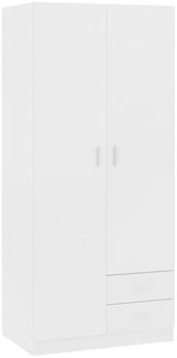 vidaXL Kleiderschrank Weiß 80x52x180 cm Holzwerkstoff 800639