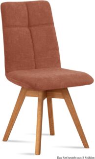 Esszimmerstuhl drehbar (8er-Set) Dorea 47x92x60 Eiche geölt/Cognac