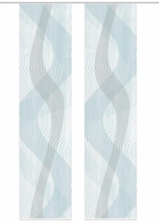 Vision S Schiebegardine 055397 2er-Set Schiebegardinen VALESI, blau, 260*60, 100% Polyester