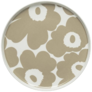 Marimekko Frühstücksteller Teller Oiva-Unikko Weiß-Beige (20cm)