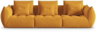 Micadoni Sofa Bloom 4-Sitzer Samt Gelb
