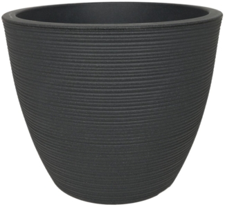 Heimwerkercenter Pflanzkübel MePla Blumentopf Milano ø33 cm, Anthrazit, frostfester Kunstoff