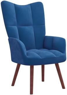 vidaXL Relaxsessel Blau Samt [328061]