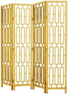 Casa Padrino Luxus Edelstahl Raumteiler Gold 200 x H. 225 cm - Limited Edition