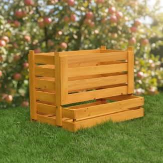 XXL Obstkiste Apfelkiste Holzkiste hellbraun