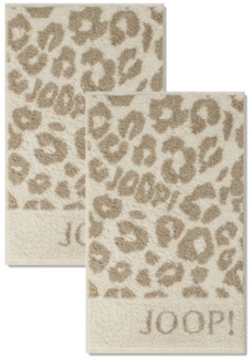 JOOP! Handtuch 2 Stück Joop! Gästetücher Leo Allover 1707-36 creme 30x50, Walkfrottier (Spar-Set, 2-St), 100% Baumwolle