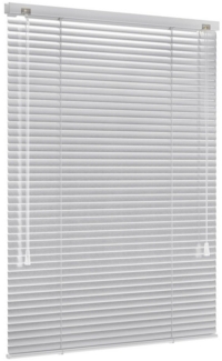 jalousiescout Jalousie LightLess Aluminium-Jalousie, 25 mm, 40 x 130 cm, silber glänzend, ohne Bohren, geklemmt oder verschaubt, Aluminium, vollverdunkelnd, Feuchtraumgeeignet