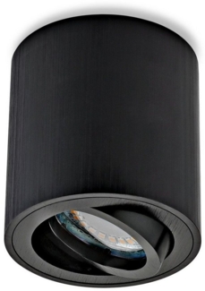 Sweet LED LED Deckenspots GU10 5W Aufbauspot Aluminium Deckenspot schwarz 230V, Leuchtmittel wechselbar, Warmweiß, Deckenaufbauleuchte, Aufbaustrahler, Spot