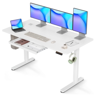 Höhenverstellbarer Schreibtisch 140x60 cm elektrisch Standing Desk