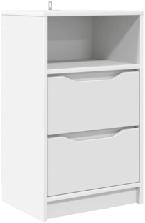 vidaXL Nachttisch mit Schubladen Weiß 40 x 30 x 467 cm Holzwerkstoff 888907