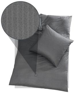 Doris Meyer Interlock-Jersey Bettwäsche Kalli schwarz|Nackenrollenbezug einzeln 15x40 cm