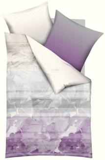 Kaeppel Mako Satin Bettwäsche Gestreift Fresh Bliss Lila 155x220 cm