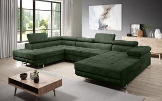 Furnix Wohnlandschaft Zante Sofalandschaft U-Sofa mit Schlaffunktion und 2 Bettkästen, Maße BxHxT: 345x90x202 cm, hochwertiger Polsterstoff in Samtoptik