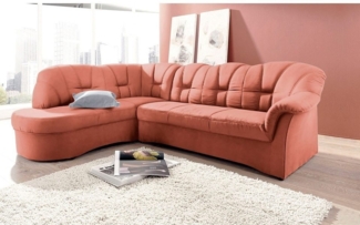 DOMO collection Ecksofa Papenburg, zeitlose Rückensteppung, elegante Armlehne, L-Form, mit Ottomane, wahlweise mit Bettfunktion, OTTOs Choice