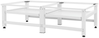 ML-DESIGN Waschmaschinenuntergestell Waschmaschinenzubehör Untergestell Unterbausockel Podest für Trockner, Doppel Waschmaschinen Unterbau ausziehbare Ablage 124 x 55 x 37 cm Stahl