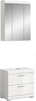 INOSIGN Badmöbel-Set Siena, 2 tlg, bestehend aus: Waschbeckenunterschrank, Spiegelschrank, (Set), in verschiedenen Farben erhältlich, Badmöbel, Kombination, Badezimmer