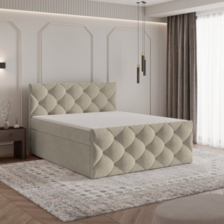 Masseno Boxbett ROVARI 140x200 cm mit Bonell Matratze und Topper