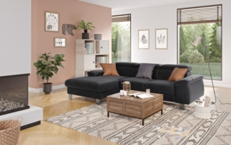 COTTA Ecksofa Komaris L-Form, B: 244 cm, mit Kopfteilverstellung, optional Bettfunktion, Bettkasten & Licht