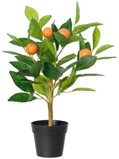 Kunstbaum CITRON, Grün, Orange, Kunststoff, Naturgetreu, Orangenbaum, Kaemingk, Höhe 43 cm