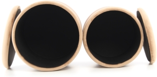 Hocker Zora 125 2-er Set Hellbraun / Gold / Braun