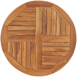 Tischplatte Massivholz Teak Rund 2,5 cm 80 cm