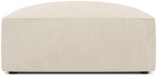 Micadoni Pouf Hocker Ruby | Bezug Light Beige | Beinfarbe Black Plastic