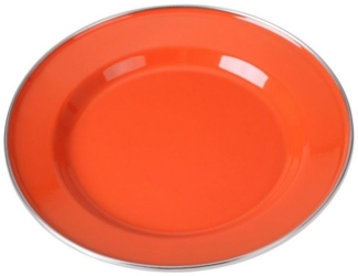 Kinderteller emailliert 20 cm rot-orange