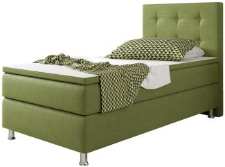 Inter Boxspringbett Köln Webstoff Grün 90x200 cm