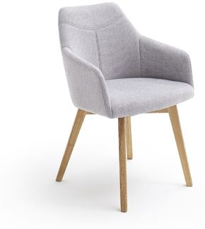 Polsterstuhl >JACKSON< Drehfunktion 180°, in lichtgrau, Capulet - 57x84x57cm (BxHxT)