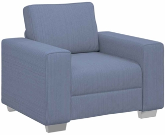 vidaXL Sessel Blau 60 cm Cordstoff 4105189