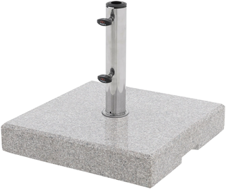 LIFE Granitsockel 45x45, mit Griffmulden und Reduzierringe, für Sonnenschirme bis ø200cm