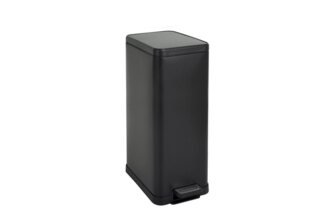 SVITA Mülleimer STM18, Treteimer, 18L, Inneneimer, Pulverbeschichteter Stahl, Schwarz