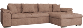 Ecksofa Diana mit Schlaffunktion und Bettkasten (Farbe: Coral 45, Seite: Rechts)